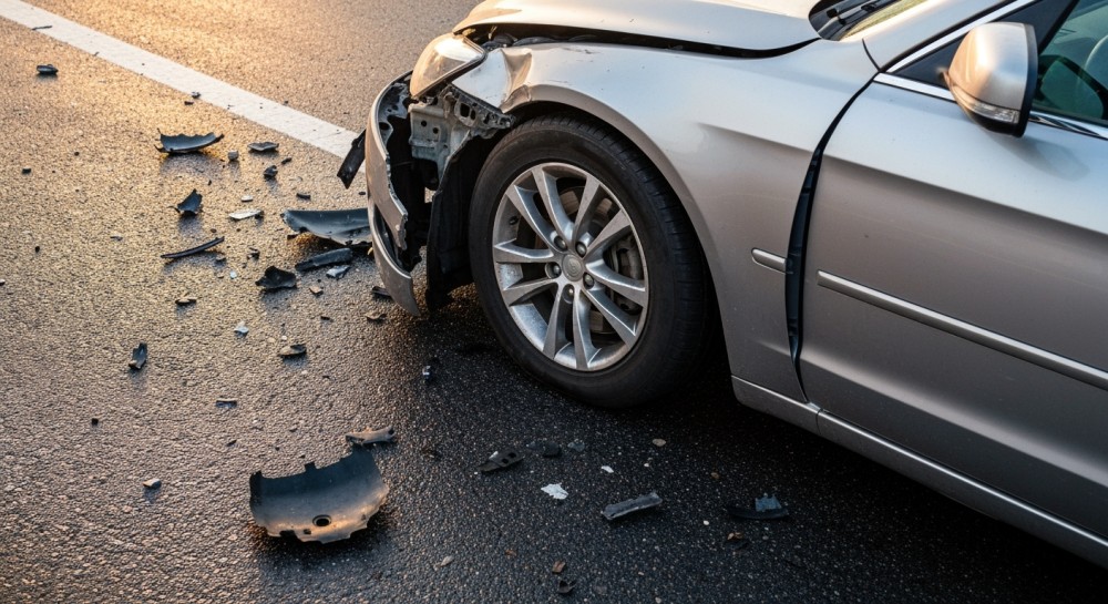 Groźne zderzenie BMW z ciężarówką na drodze krajowej 74!