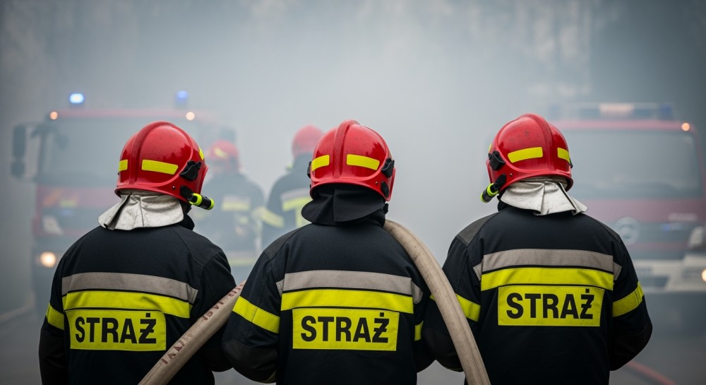 Pożar w Gdeszynie: 71-latek uratowany, dom całkowicie zniszczony przez ogień