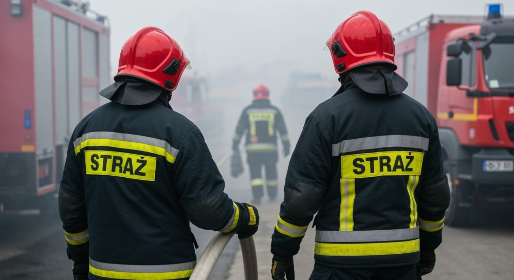 Policjant bohaterem: uratował 77-latkę z płonącego bloku w Zamościu